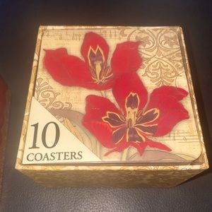 Poinsettia coasters